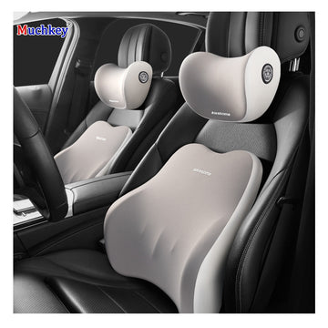 Premium Alcantara Memory Foam Neck Pillows - Pair
